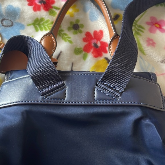 Tory Burch Blue Draw String Backpack - Picture 11 of 13